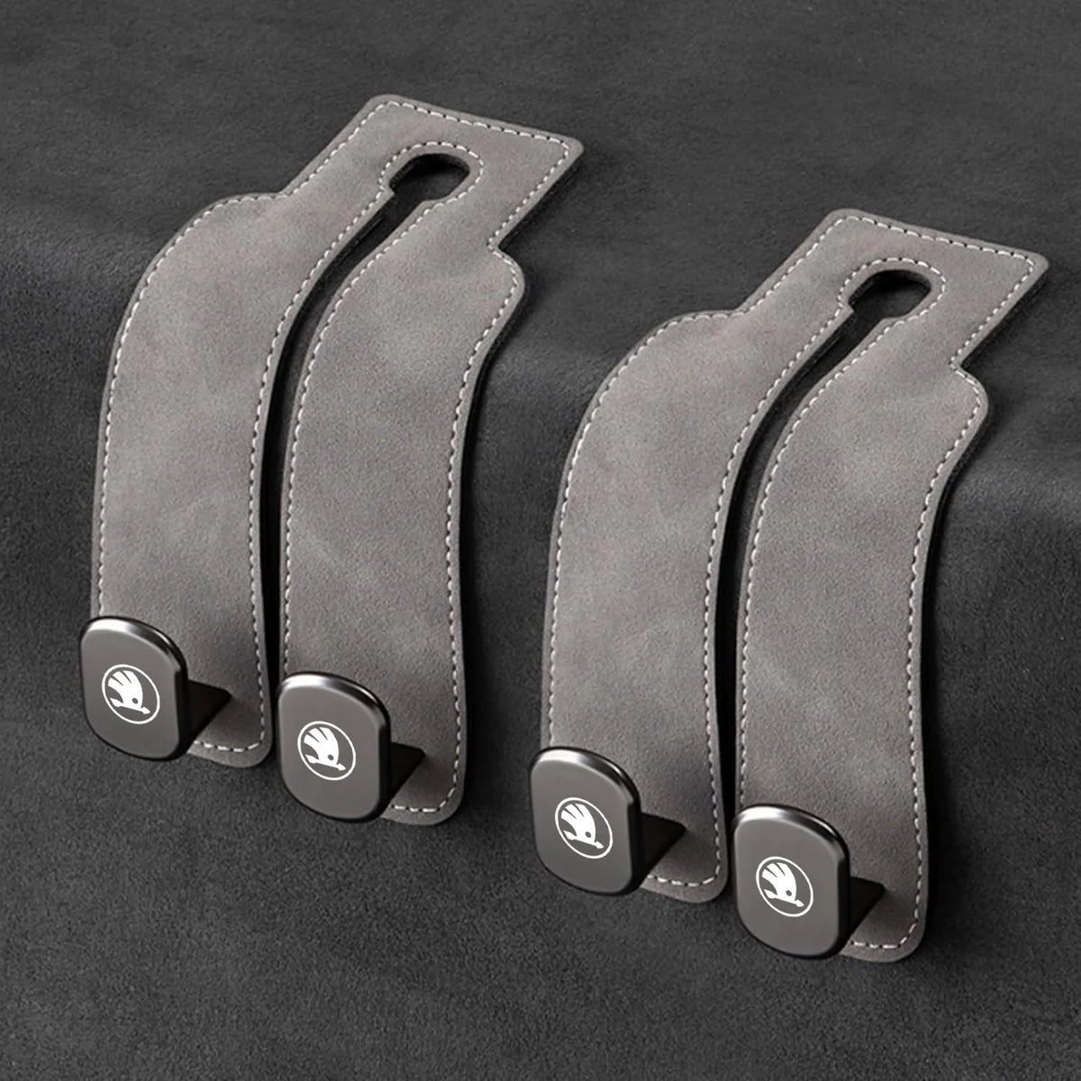 Car Headrest Hooks Foldable Double Hook 2-Pack