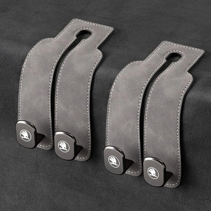 Car Headrest Hooks Foldable Double Hook 2-Pack