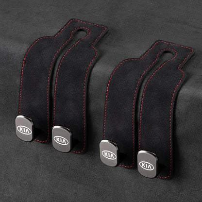 Car Headrest Hooks Foldable Double Hook 2-Pack