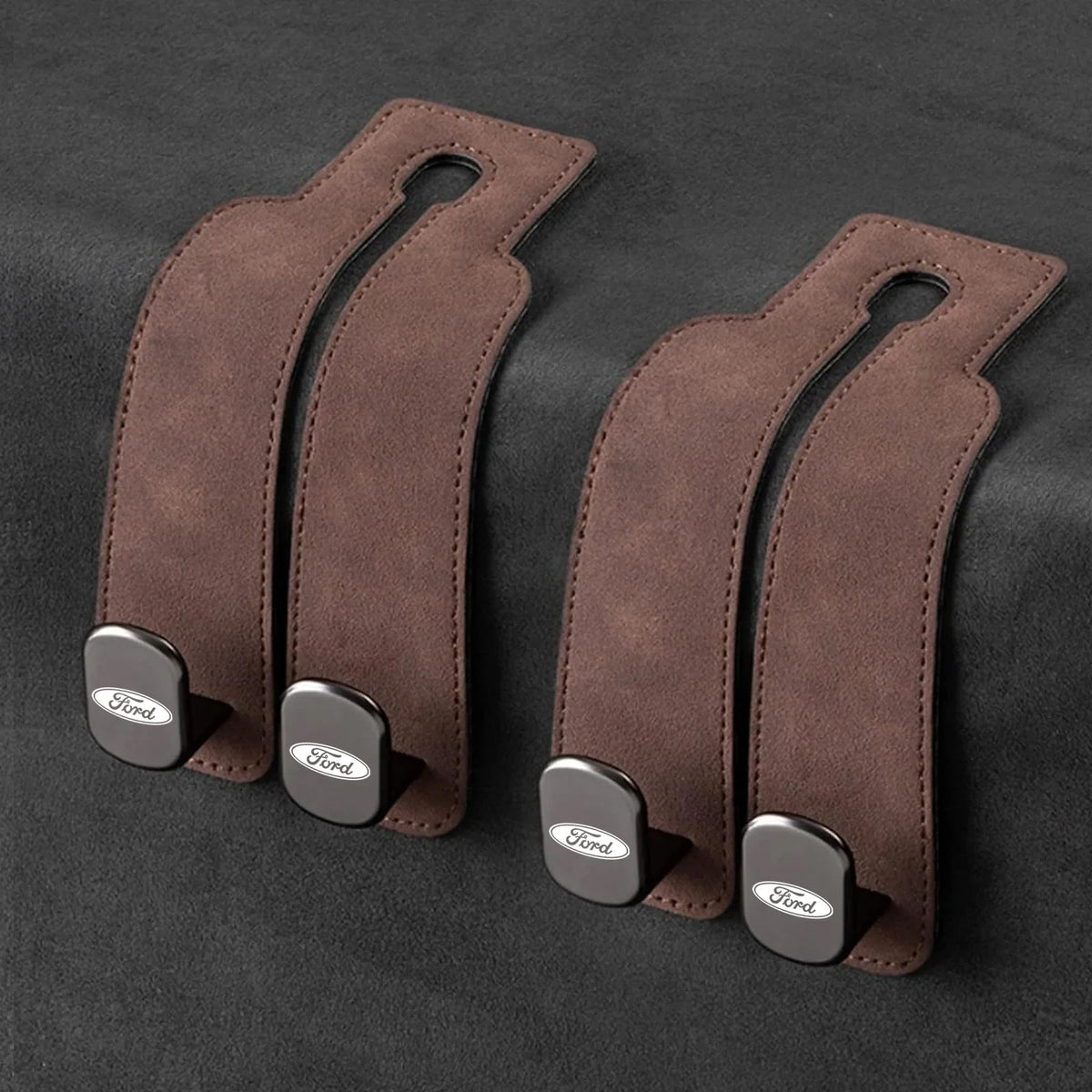 Car Headrest Hooks Foldable Double Hook 2-Pack
