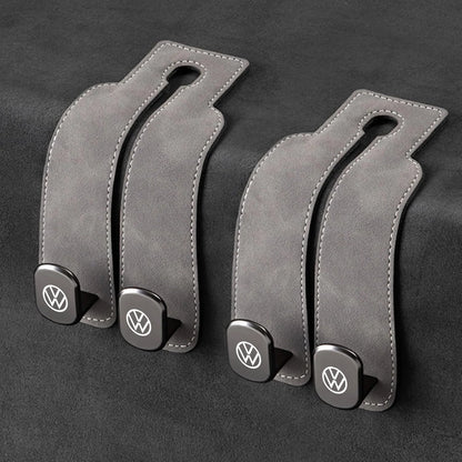 Car Headrest Hooks Foldable Double Hook 2-Pack