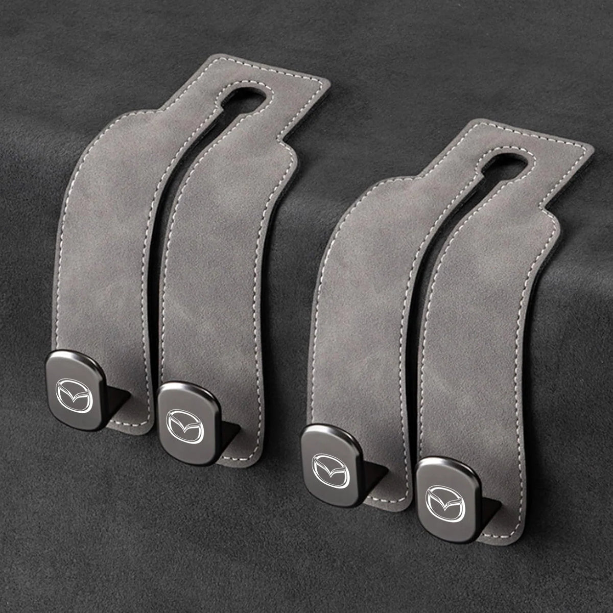 Car Headrest Hooks Foldable Double Hook 2-Pack