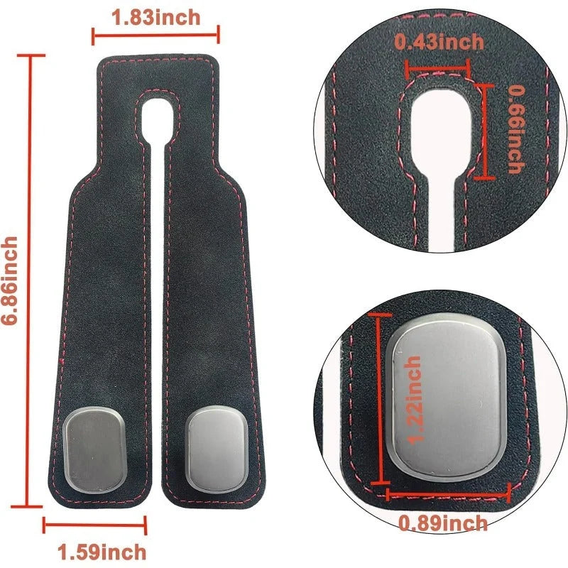 Car Headrest Hooks Foldable Double Hook 2-Pack