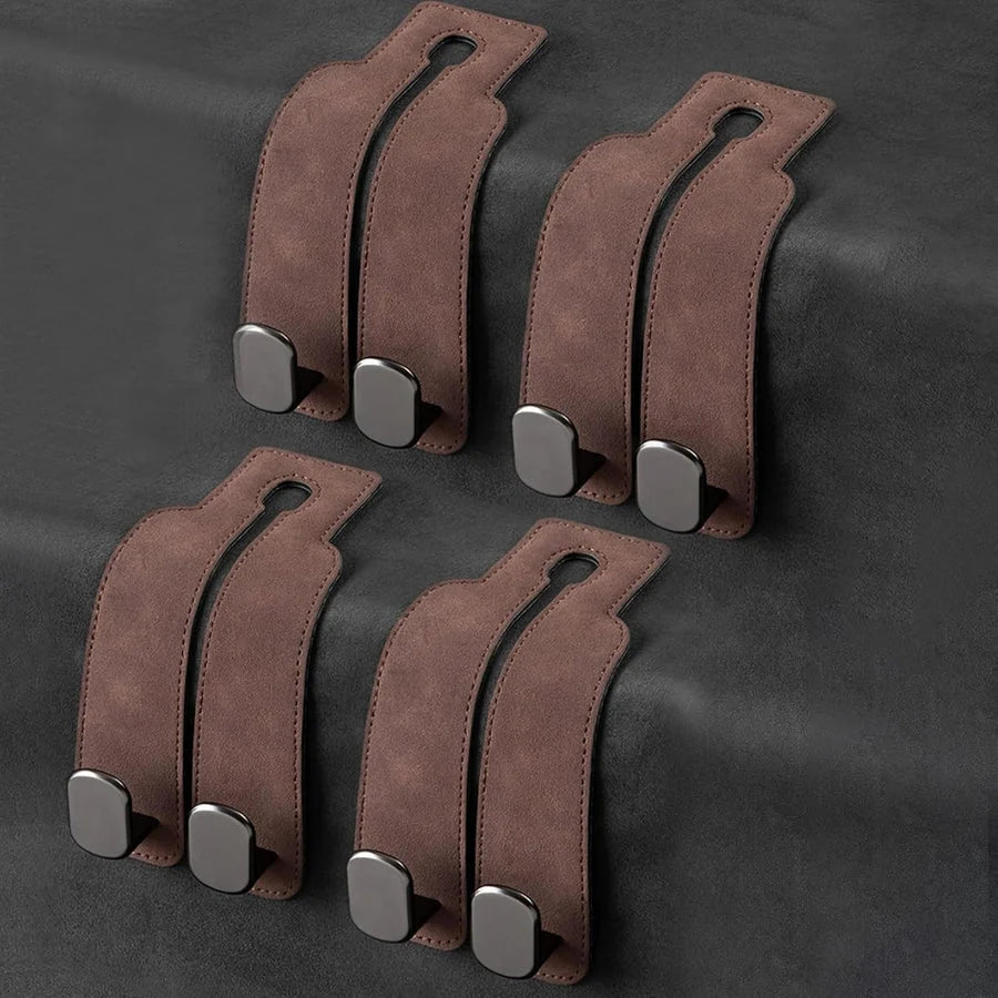 Car Headrest Hooks Foldable Double Hook 2-Pack