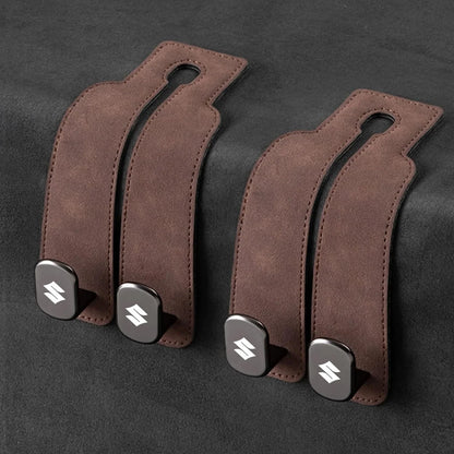 Car Headrest Hooks Foldable Double Hook 2-Pack