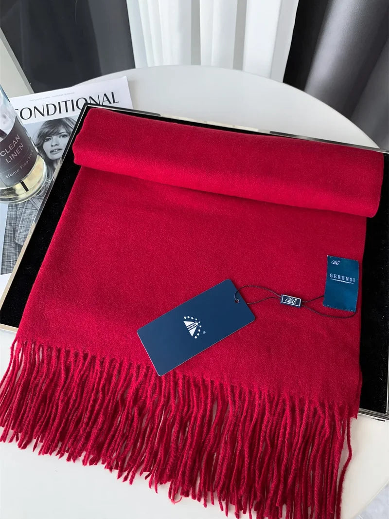 Cashmere Scarf Soft Lightweight Warm Solid Color