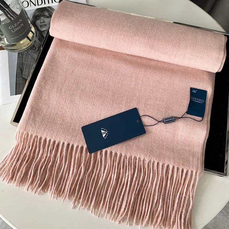 Cashmere Scarf Soft Lightweight Warm Solid Color