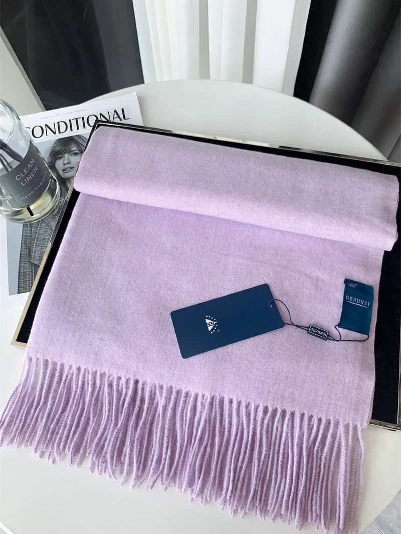 Cashmere Scarf Soft Lightweight Warm Solid Color