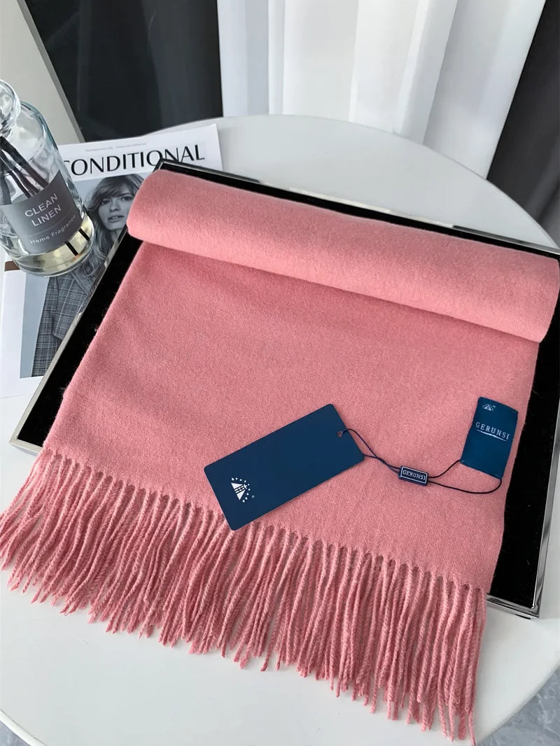 Cashmere Scarf Soft Lightweight Warm Solid Color
