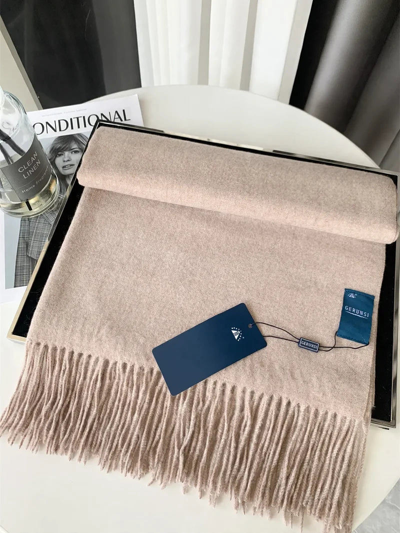 Cashmere Scarf Soft Lightweight Warm Solid Color