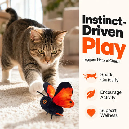 Cat Toy Interactive Flapping Butterfly Motion-Activated