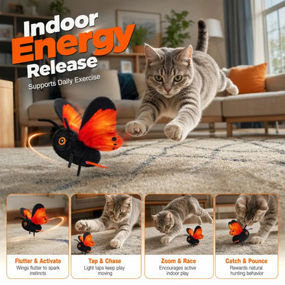 Cat Toy Interactive Flapping Butterfly Motion-Activated