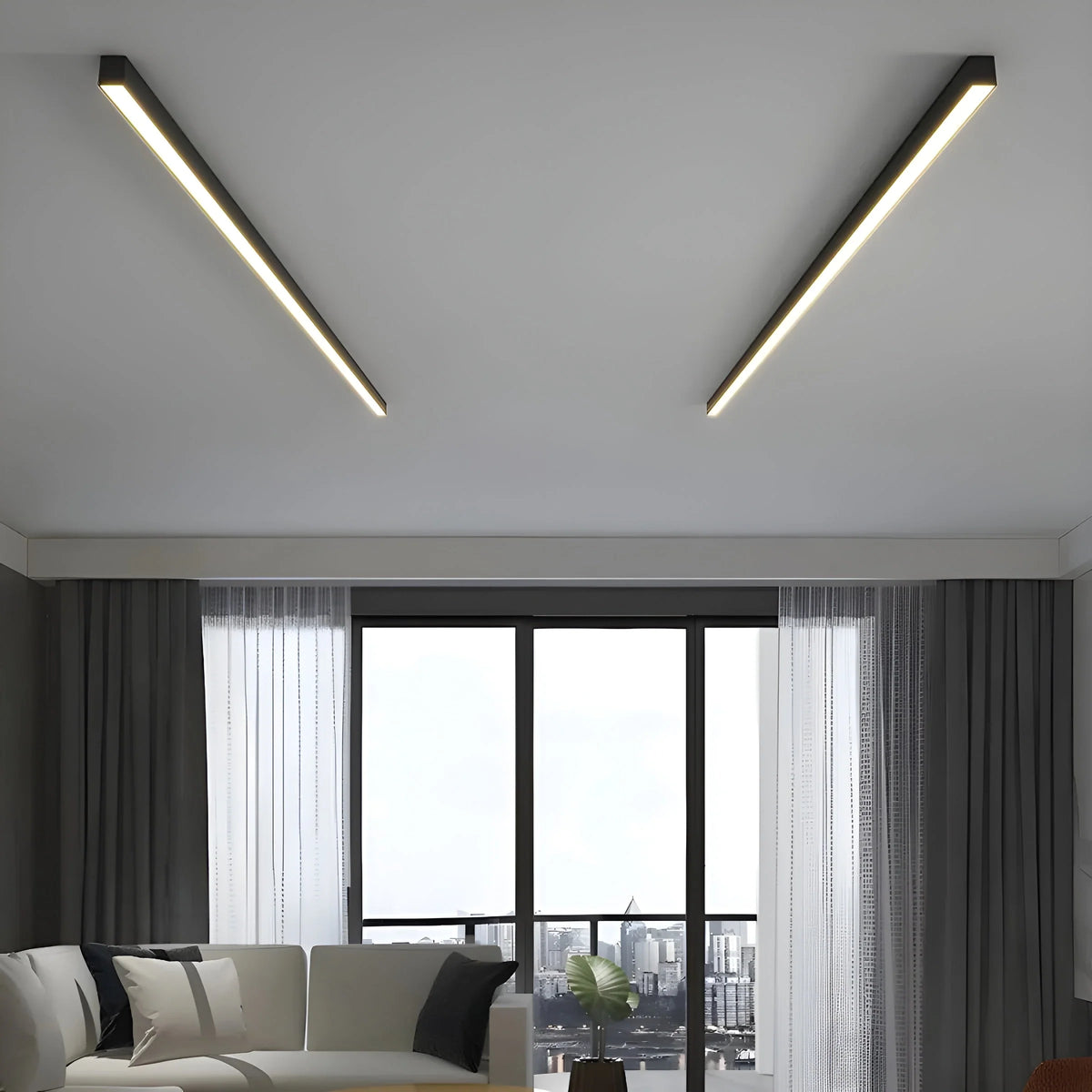 Ceiling Light Linear LED Dimmable Remote Control