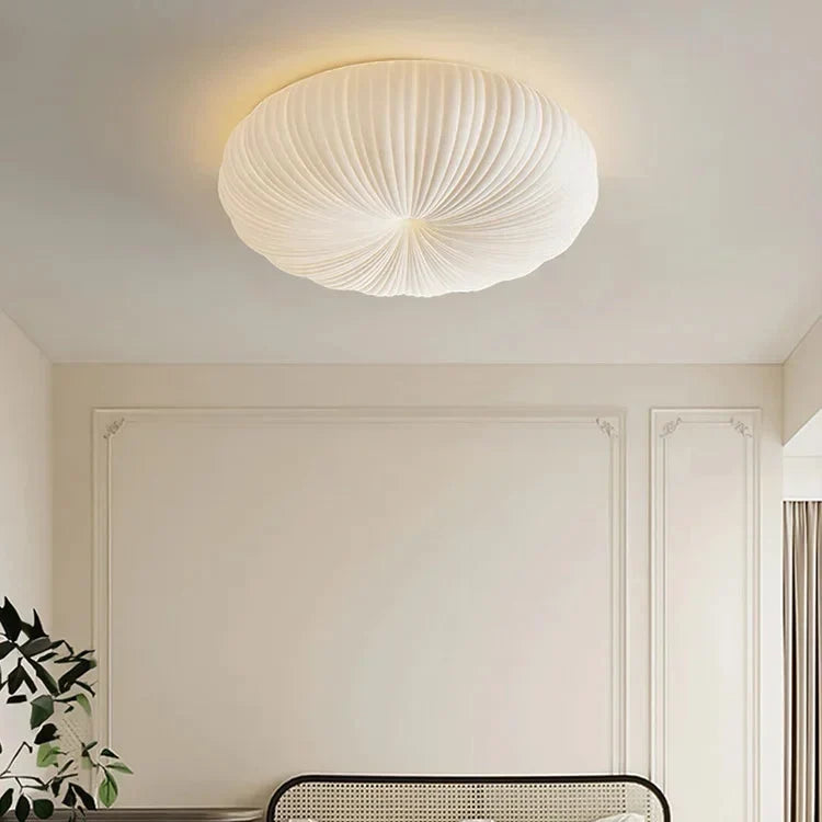 Ceiling Light Pleated Diffuser Integrated Warm White LED