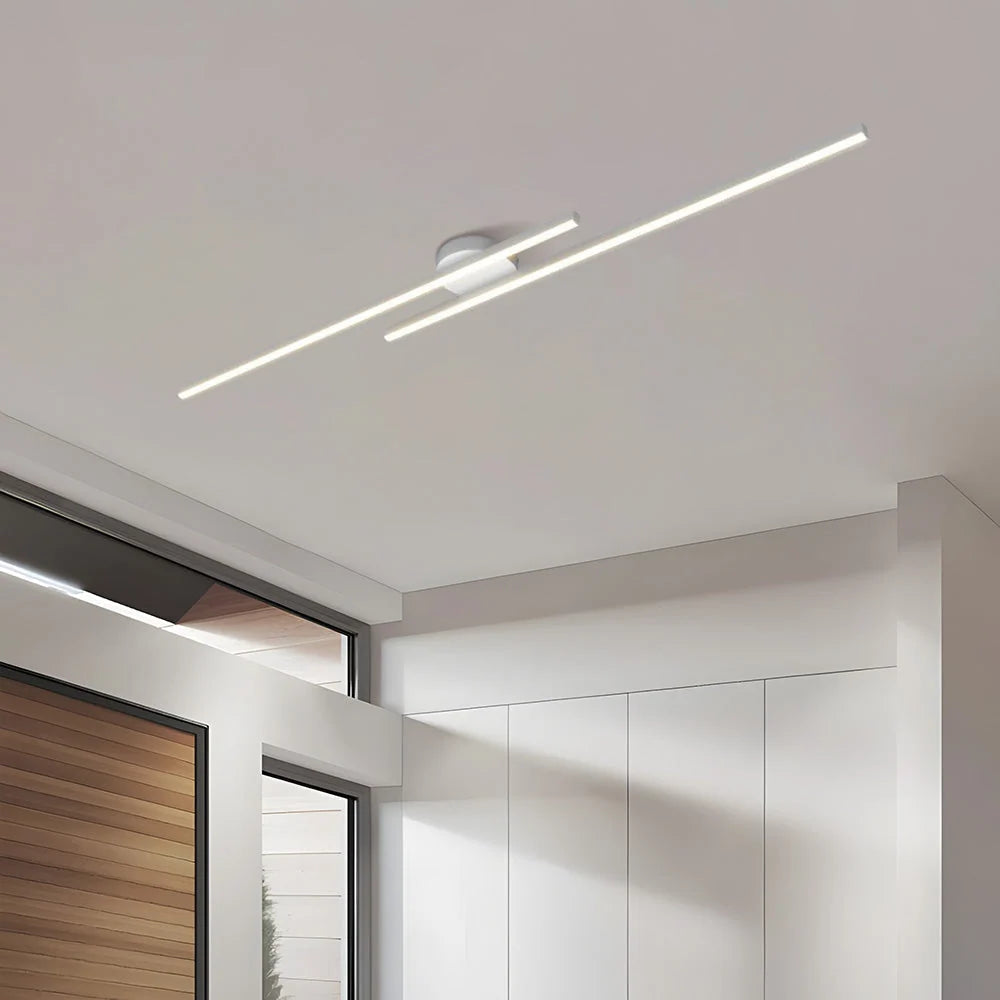 Ceiling Light Semi-Recessed Aluminum LED Three-Color Switchable