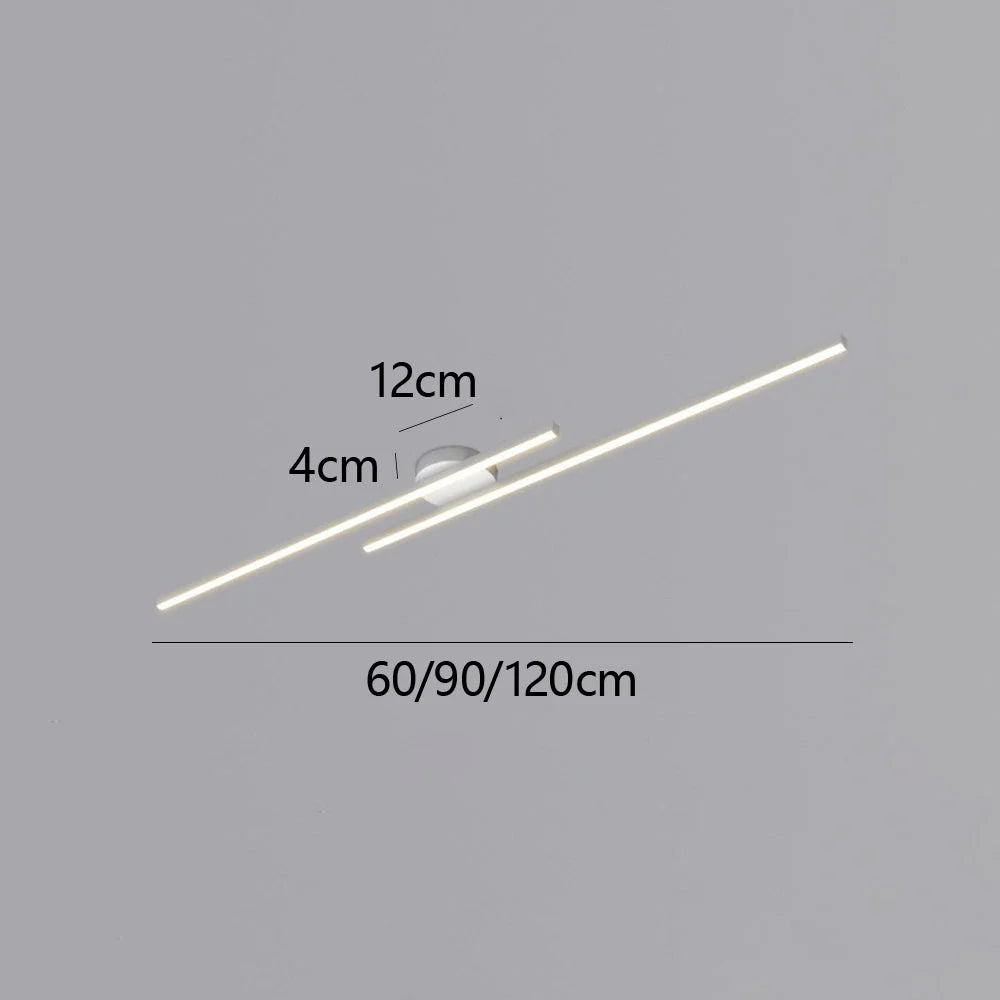 Ceiling Light Semi-Recessed Aluminum LED Three-Color Switchable
