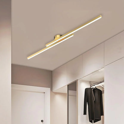 Ceiling Light Semi-Recessed Aluminum LED Three-Color Switchable