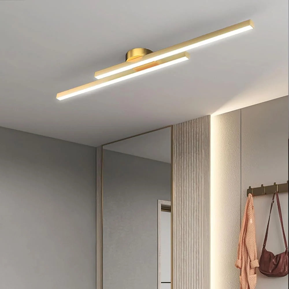 Ceiling Light Semi-Recessed Aluminum LED Three-Color Switchable