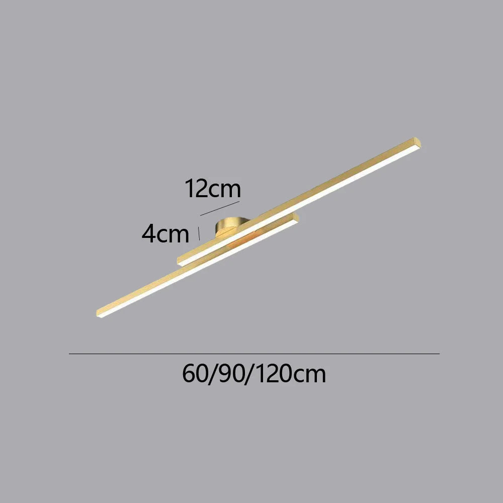 Ceiling Light Semi-Recessed Aluminum LED Three-Color Switchable