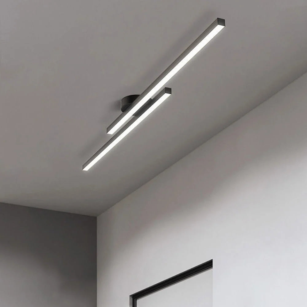 Ceiling Light Semi-Recessed Aluminum LED Three-Color Switchable