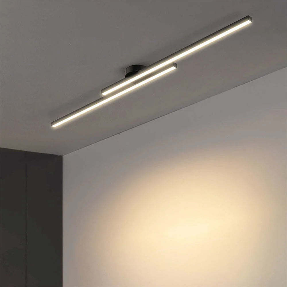 Ceiling Light Semi-Recessed Aluminum LED Three-Color Switchable