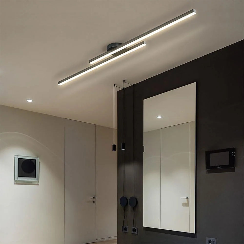 Ceiling Light Semi-Recessed Aluminum LED Three-Color Switchable