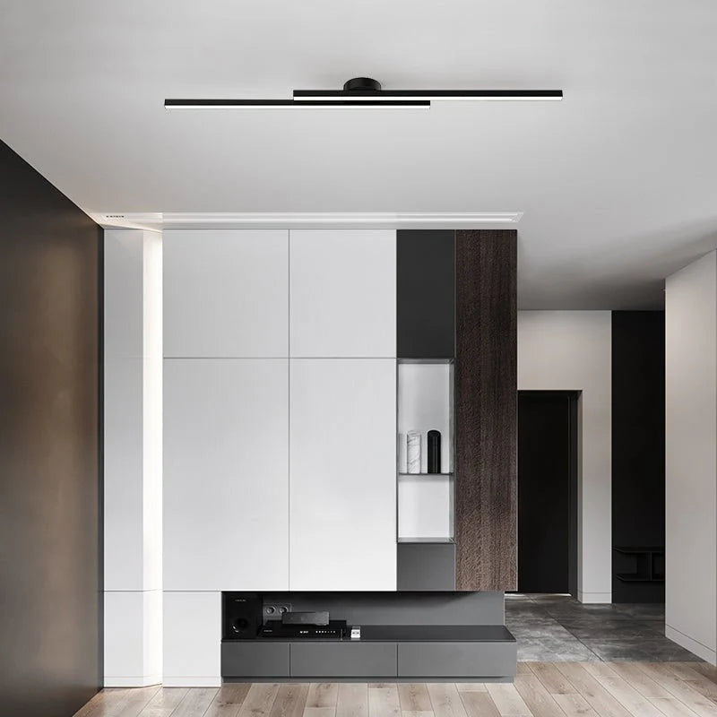 Ceiling Light Semi-Recessed Aluminum LED Three-Color Switchable