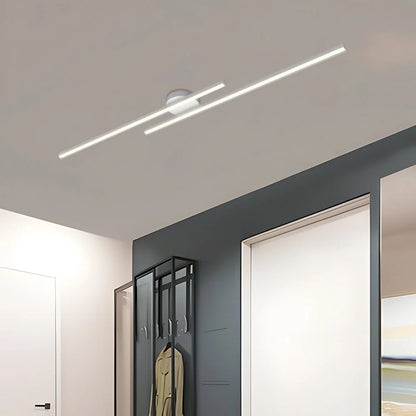 Ceiling Light Semi-Recessed Aluminum LED Three-Color Switchable