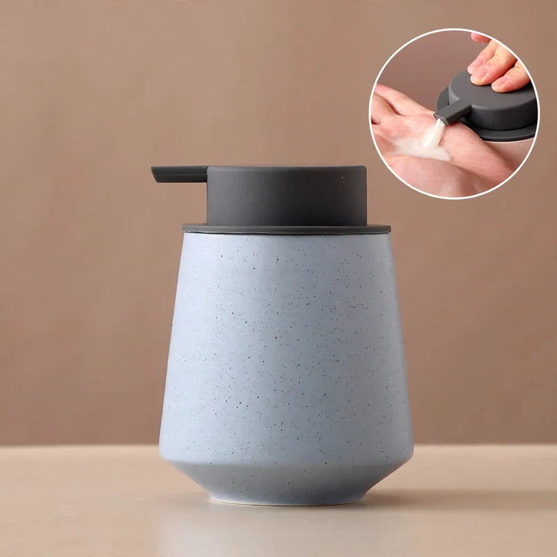 Ceramic Soap Dispenser One-Handed Pump Easy-Clean Surface