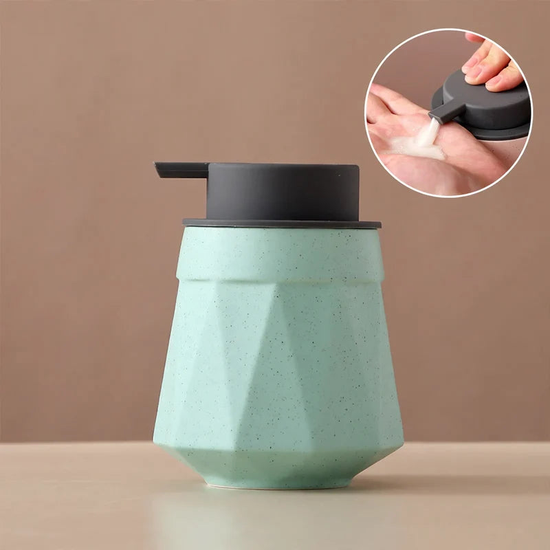 Ceramic Soap Dispenser One-Handed Pump Easy-Clean Surface