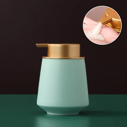 Ceramic Soap Dispenser One-Handed Pump Easy-Clean Surface