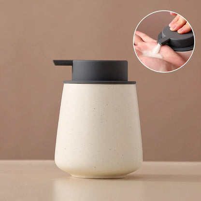 Ceramic Soap Dispenser One-Handed Pump Easy-Clean Surface
