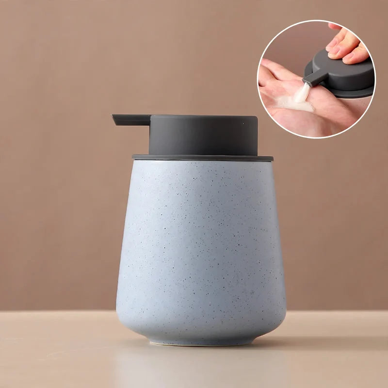 Ceramic Soap Dispenser One-Handed Pump Easy-Clean Surface