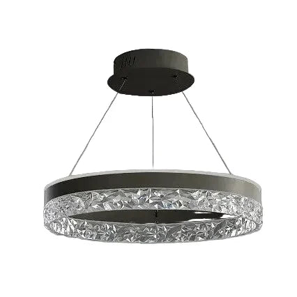 Chandelier Layered Ring Design Integrated LED Dimmable With Remote Control