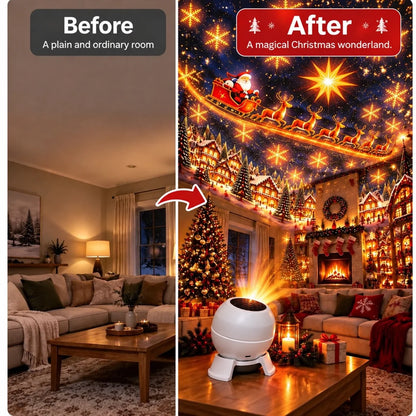 Christmas Projector Night Light USB-Powered Wall & Ceiling Projection