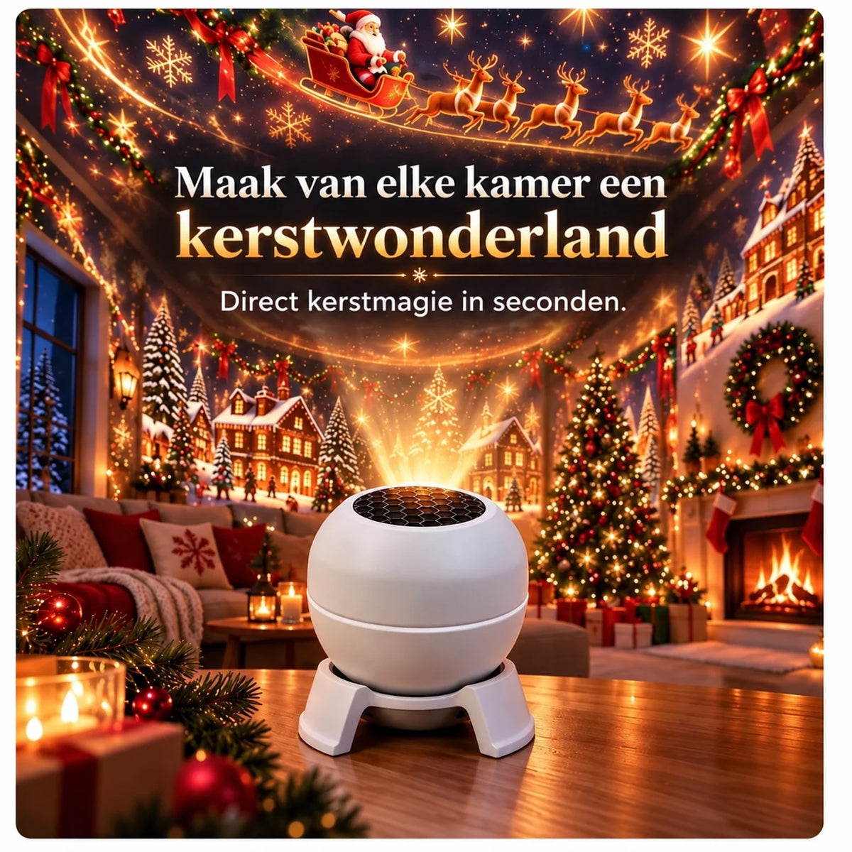 Christmas Projector Night Light USB Powered Wall & Ceiling_projection