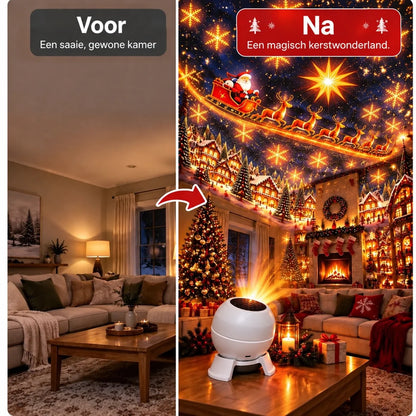 Christmas Projector Night Light USB Powered Wall & Ceiling_projection
