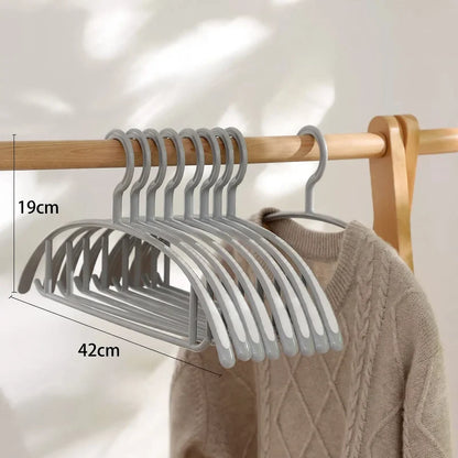 Clothes Hangers Non-Slip Lightweight Plastic Shoulder-Friendly Shape
