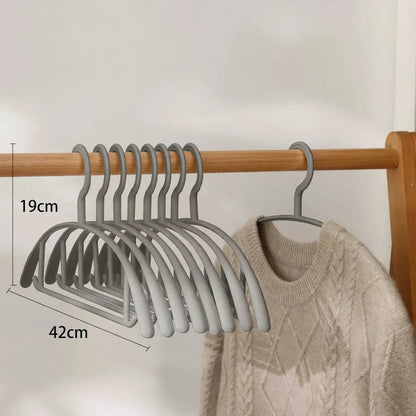 Clothes Hangers Non-Slip Lightweight Plastic Shoulder-Friendly Shape