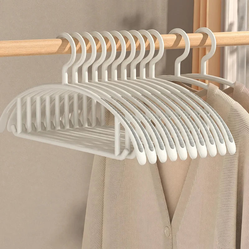 Clothes Hangers Non-Slip Lightweight Plastic Shoulder-Friendly Shape