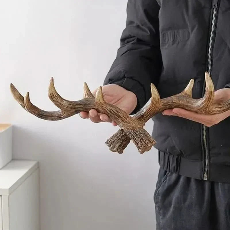 Coat Rack Antler Design Wall-Mounted Multiple Hooks