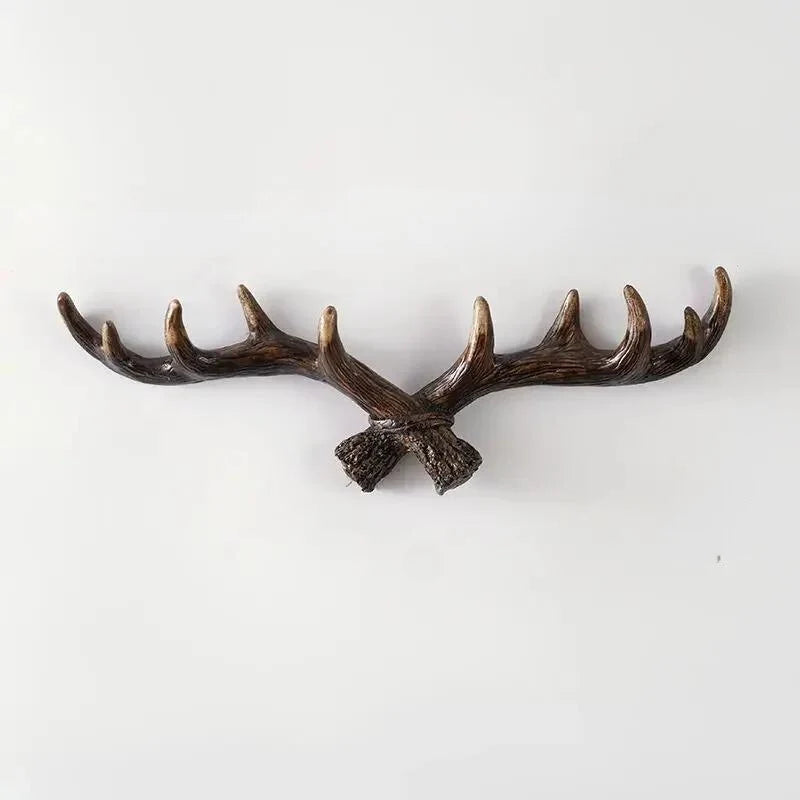 Coat Rack Antler Design Wall-Mounted Multiple Hooks