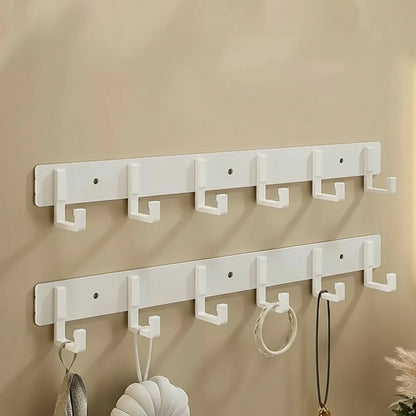 Coat Rack Wall-Mounted Metal Multiple Hooks