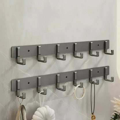 Coat Rack Wall-Mounted Metal Multiple Hooks
