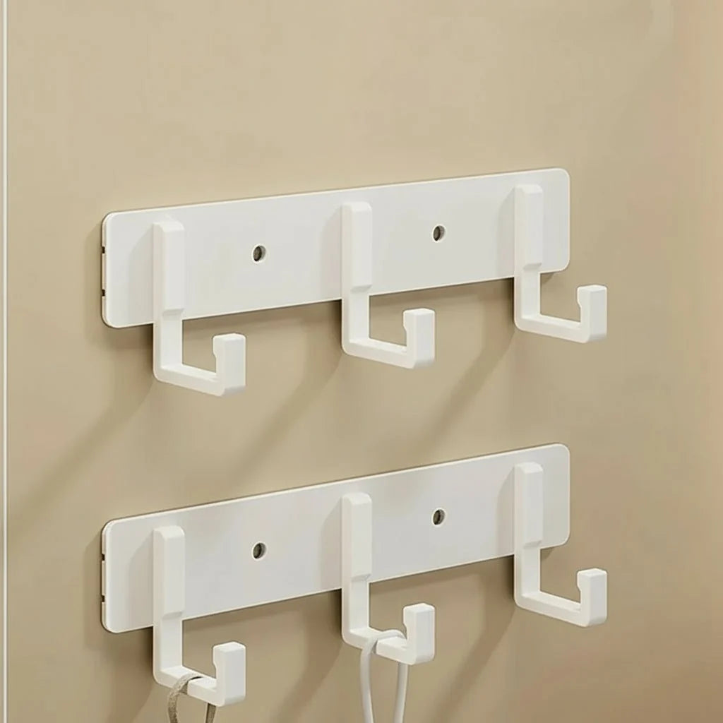 Coat Rack Wall-Mounted Metal Multiple Hooks