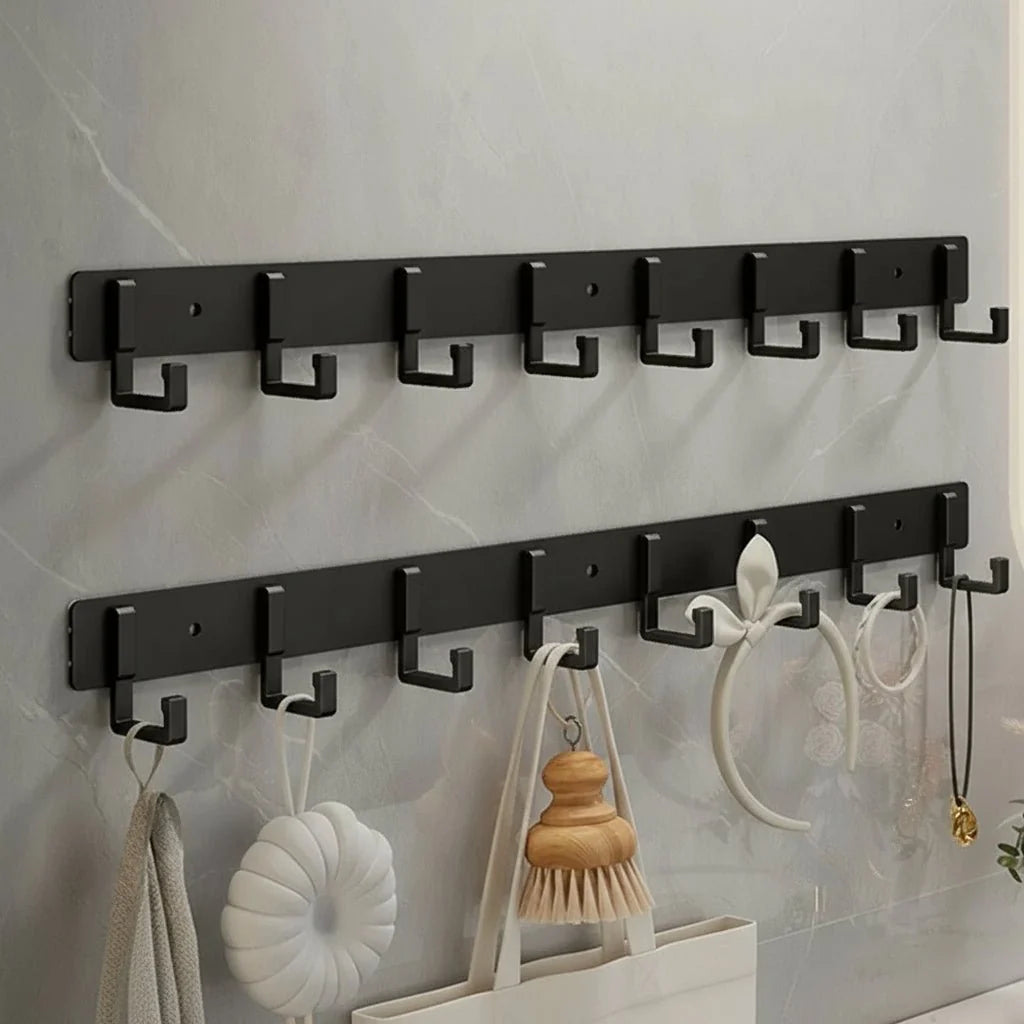 Coat Rack Wall-Mounted Metal Multiple Hooks