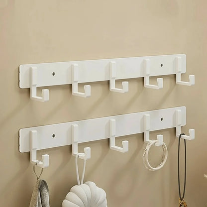 Coat Rack Wall-Mounted Metal Multiple Hooks