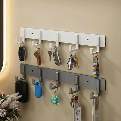 Coat Rack Wall-Mounted Metal Multiple Hooks