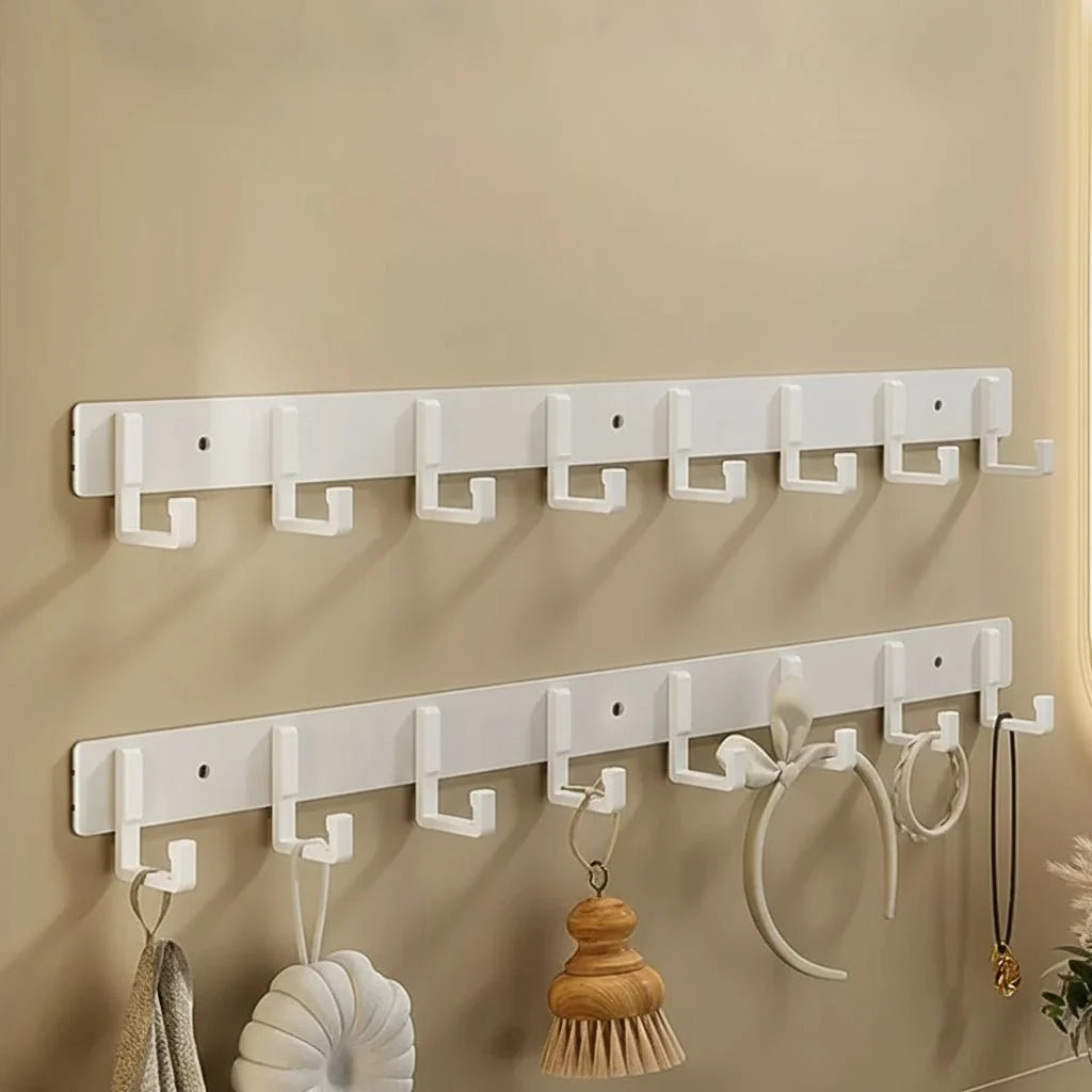 Coat Rack Wall-Mounted Metal Multiple Hooks