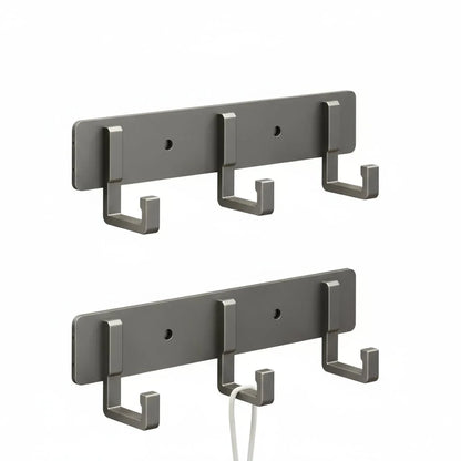 Coat Rack Wall-Mounted Metal Multiple Hooks